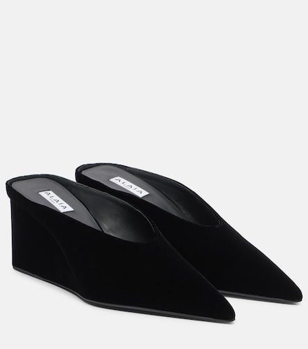 Alaïa Wedges Cube 75 aus Samt - Alaia - Modalova