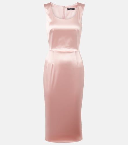 Vestido midi de satén - Dolce&Gabbana - Modalova