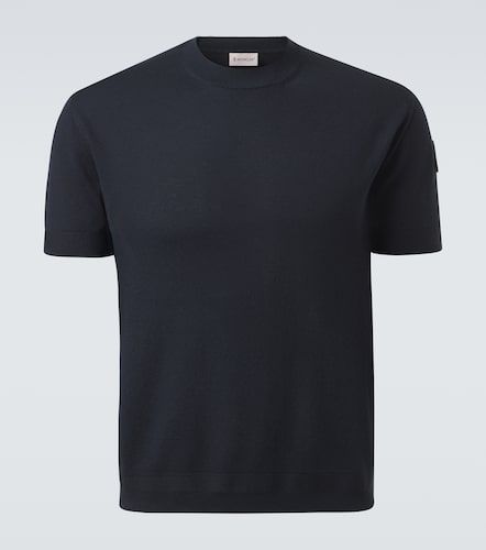 Moncler T-shirt in seta e cotone - Moncler - Modalova
