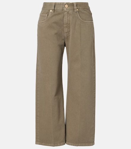 Jeans a gamba larga cropped - Brunello Cucinelli - Modalova