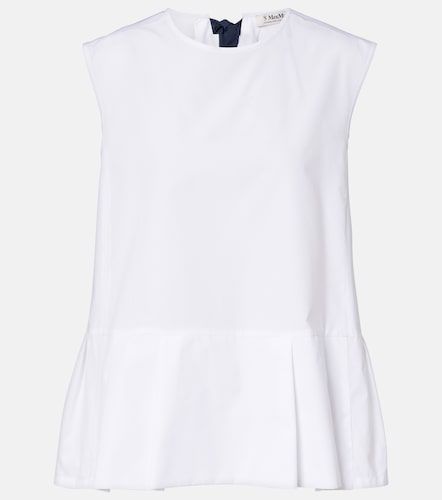 Top Brava de popelín de algodón con péplum - 'S Max Mara - Modalova