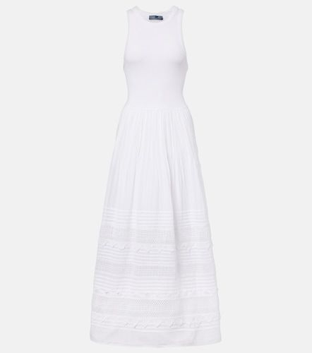 Abito lungo in misto cotone con pizzo - Polo Ralph Lauren - Modalova