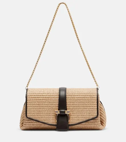 Mia Small raffia shoulder bag - Ferragamo - Modalova