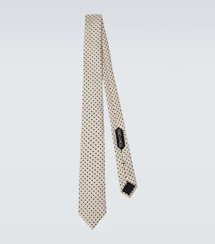 Polka-dot silk jacquard tie - Tom Ford - Modalova