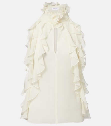 Top de georgette de seda con volantes - McQueen - Modalova
