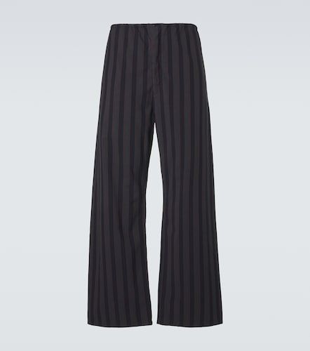 Pantaloni a gamba larga in cotone a righe - Maison Margiela - Modalova