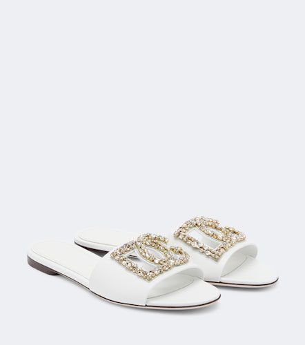DG embellished leather slides - Dolce&Gabbana - Modalova