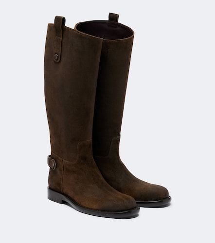 Botas altas Cavalier de ante - Burberry - Modalova
