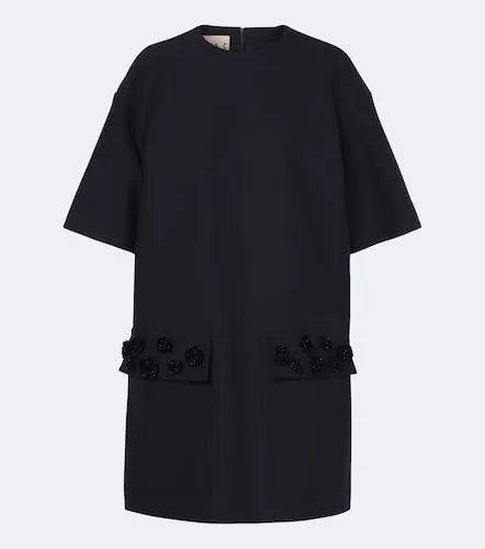 Embellished wool-blend gabardine minidress - Plan C - Modalova