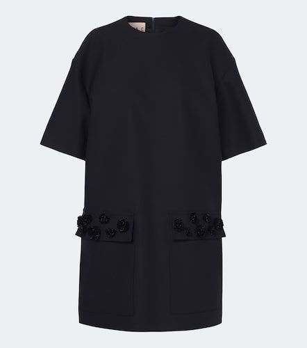 Embellished wool-blend gabardine minidress - Plan C - Modalova