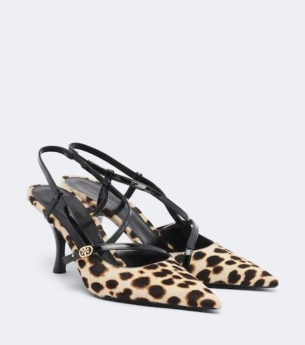 Pumps slingback Double T in cavallino - Tory Burch - Modalova