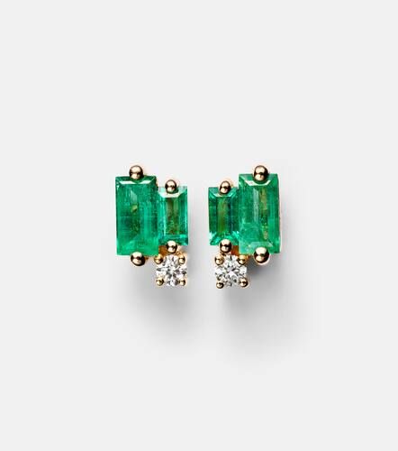 Pendientes Fireworks de oro de 18 ct con esmeraldas - Suzanne Kalan - Modalova