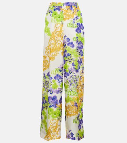 Versace Floral wide-leg pants - Versace - Modalova