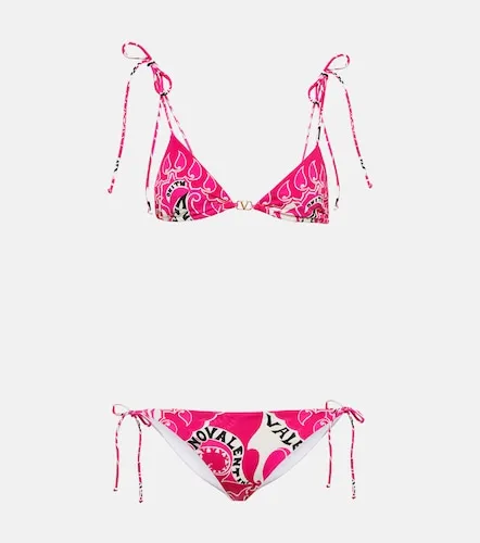 Printed traingle bikini - Valentino Garavani - Modalova