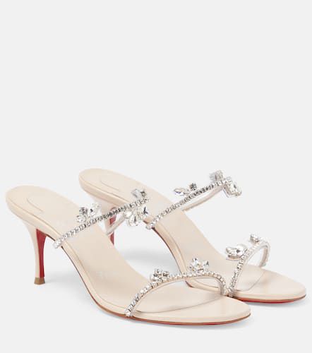 Just Queen 70 embellished leather mules - Christian Louboutin - Modalova
