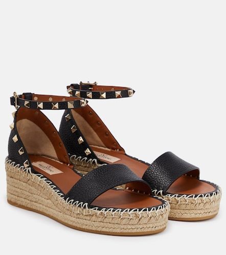 Sandali espadrillas Rockstud in pelle - Valentino Garavani - Modalova