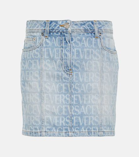 Minifalda denim Allover - Versace - Modalova