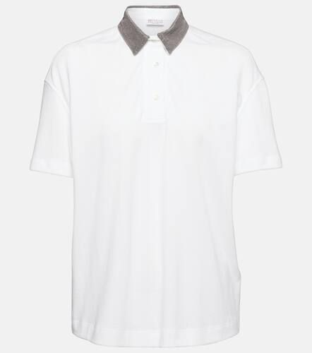 Embellished cotton polo shirt - Brunello Cucinelli - Modalova