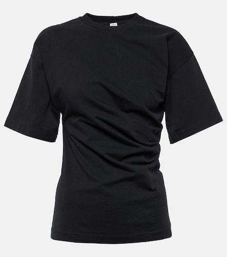 Camiseta fruncida de jersey de algodón - Toteme - Modalova