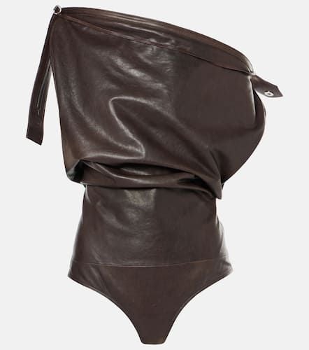 Draped leather bodysuit - Acne Studios - Modalova