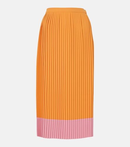 Gonna midi colorblock plissé - Dries Van Noten - Modalova