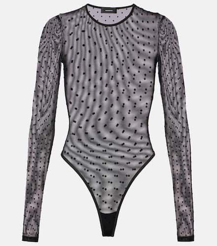 Polka-dot sheer mesh bodysuit - Wardrobe.NYC - Modalova