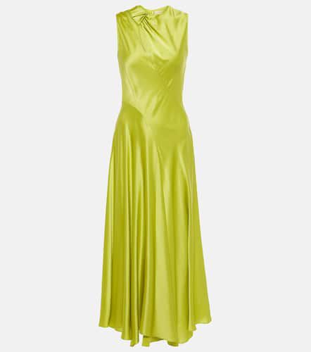 Alma gathered silk satin midi dress - Roksanda - Modalova