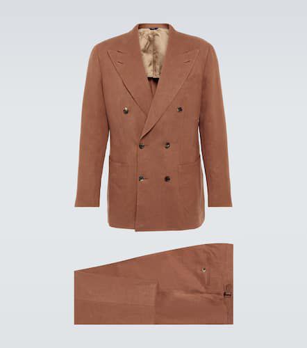 Double-breasted linen suit - Thom Sweeney - Modalova