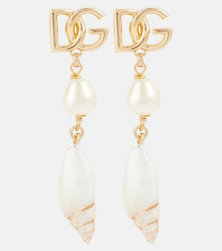 Capri DG faux pearl-embellished drop earrings - Dolce&Gabbana - Modalova