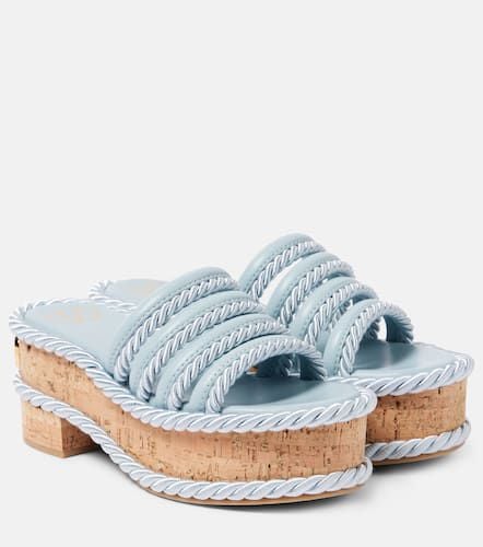 VLogo Summerblocks leather platform mules - Valentino Garavani - Modalova