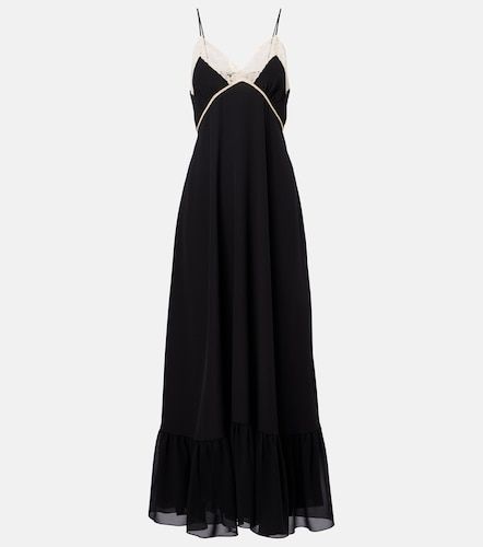 Lace-trimmed silk chiffon maxi dress - Chloe - Modalova