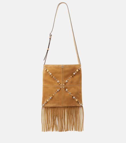 Borsa a spalla Nellcôte Medium in suede - Valentino Garavani - Modalova