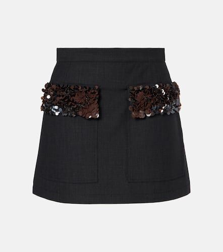 Sequined wool-blend miniskirt - Plan C - Modalova