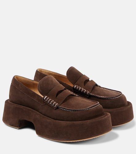 Suede platform penny loafers - JW Anderson - Modalova
