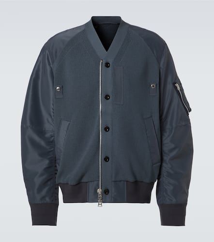 Sacai Paneled knitted twill blouson - Sacai - Modalova