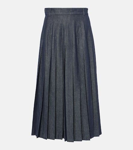 Vale pleated denim midi skirt - 'S Max Mara - Modalova