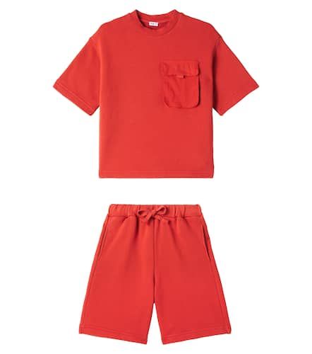 Cotton fleece T-shirt and shorts set - Il Gufo - Modalova
