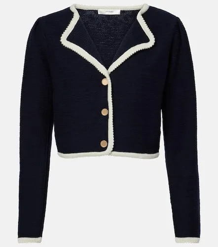 Corded Cardi knitted wool and cotton top - Frame - Modalova
