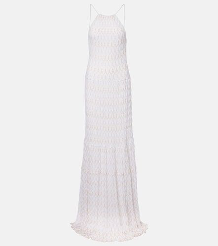 Halterneck open-back lame gown - Missoni - Modalova