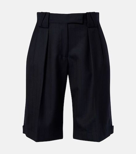 Pinstriped virgin wool Bermuda shorts - Versace - Modalova