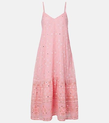 Vestido midi de algodón adornado - Juliet Dunn - Modalova