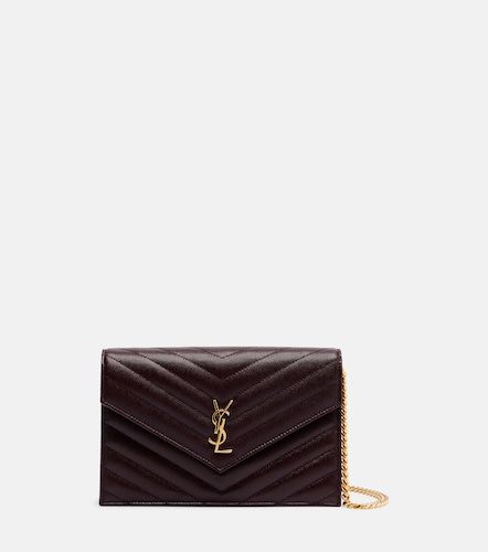 Cassandre embellished leather wallet on chain - Saint Laurent - Modalova