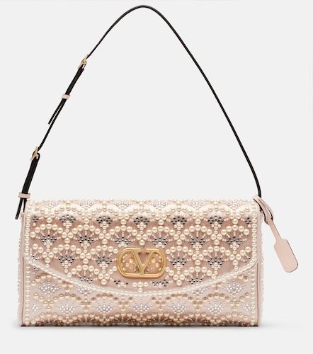 Borsa a spalla DeVain Small in raso - Valentino Garavani - Modalova