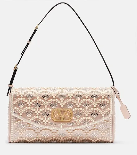 DeVain Small embellished satin shoulder bag - Valentino Garavani - Modalova