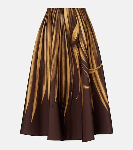 Printed faille midi skirt - Oscar de la Renta - Modalova