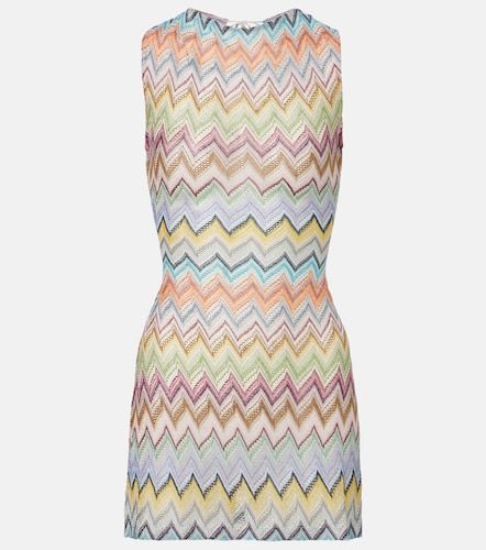 Vestido corto de lamé en zigzag - Missoni - Modalova