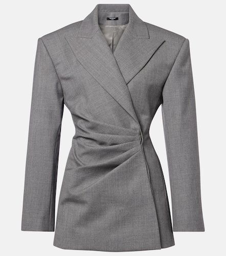 Draped virgin wool blazer dress - Balmain - Modalova