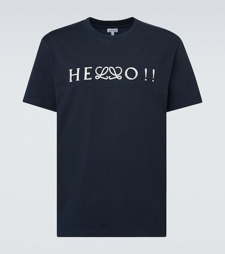 Printed cotton-blend jersey T-shirt - Loewe - Modalova