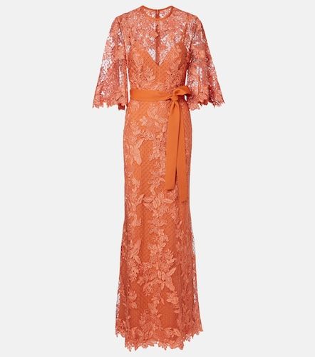 Embroidered lace and tulle gown - Elie Saab - Modalova