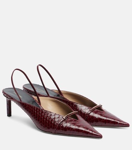 Croc-effect leather slingback pumps - Tom Ford - Modalova